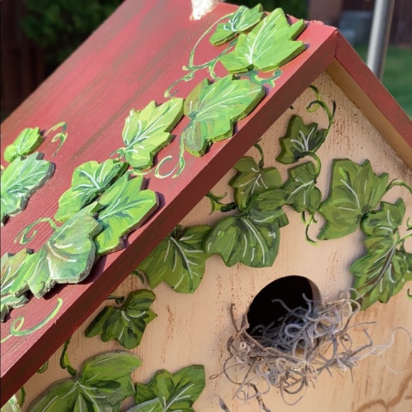 💕⭐️I🌸 Handpainted birdhouse -see all pics - Picture 5 of 12